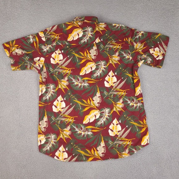 Vintage Wrangler 20X Hawaiian Shirt Mens XXL Red Burgundy Button Down - Picture 2 of 14